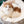 Load image into Gallery viewer, P.L.A.Y. Donut Cuddler Bed - Ash Gray Chocolate with ginger cat snuggling inside staring directly at the camera
