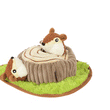 Load image into Gallery viewer, P.L.A.Y. Forest Friends Collection - Chippy & Cheeks Chipmunks Toy GIF showing the chipmunks in and out