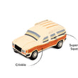 Load image into Gallery viewer, P.L.A.Y. 80s Classics Scruffy's Station Waggin' Toy with features pointed out