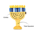 Load image into Gallery viewer, P.L.A.Y. Paw-nukkah Collection Menorah Toy - features shown