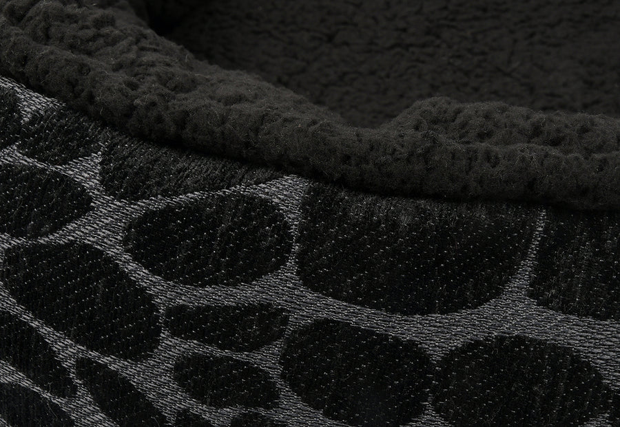 P.L.A.Y. Donut Cuddler Bed - Kalahari Black close up of fabric