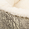 Load image into Gallery viewer, P.L.A.Y. Feline Frenzy Donut Cuddler Bed - Ash Gray Chocolate fabric close up