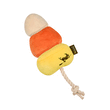 Load image into Gallery viewer, P.L.A.Y. Howling Haunts Collection - Canine Corn Toy showing the sliding candy feature up and down the t-shirt rope