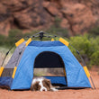 Load image into Gallery viewer, Scout & About Landscape Series Outdoor Dog Tent by P.L.A.Y. - dog laying in tent in Snow Canyon Park in Utah