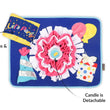 Load image into Gallery viewer, P.L.A.Y. Woof-day Celebration Snuffle Mat - features pointed out like detachable candle and opening card