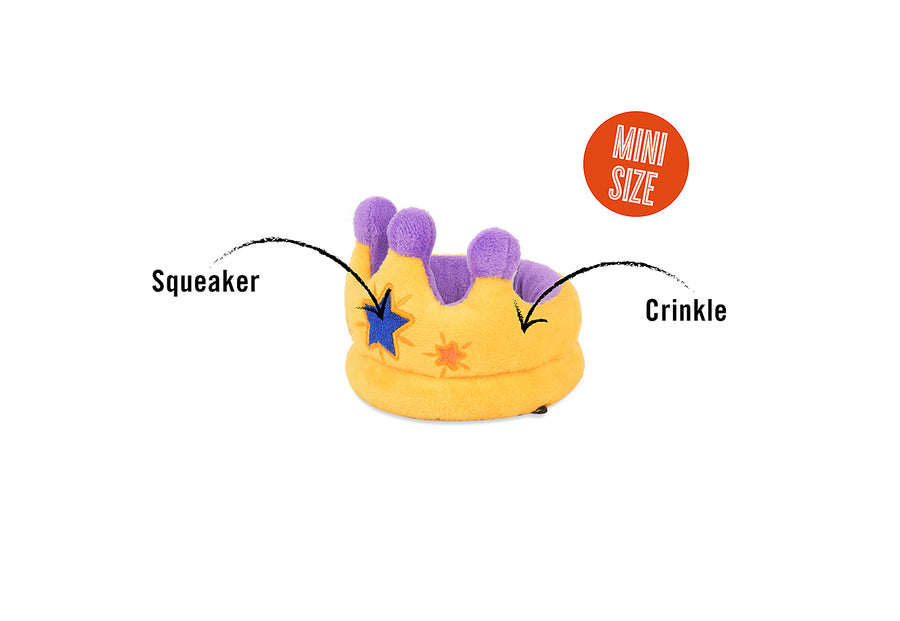 Party Time Collection - Canine Crown Mini Toy with features