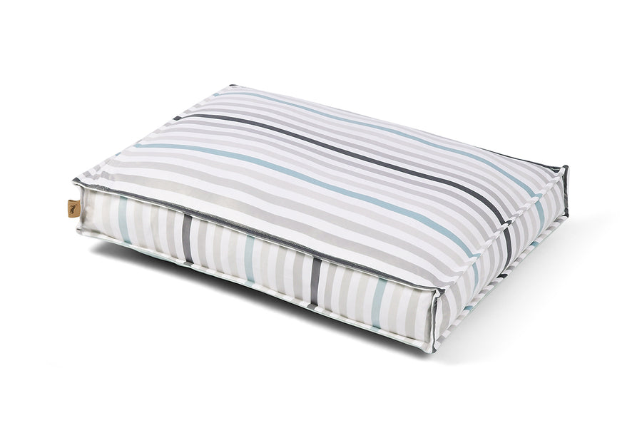 Seaside Boxy Bed in Sea Glass with stripes up