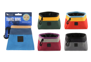 P.L.A.Y.'s Landscape Series Travel Bowls in all colors and featuring packaging