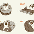 Load image into Gallery viewer, P.L.A.Y. Snuggle Bed - Info graphic to show the different ways to use it with your pet