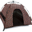 Load image into Gallery viewer, Scout & About Outdoor Dog Tent by P.L.A.Y. - Mocha colorway with whimsical dog print shown
