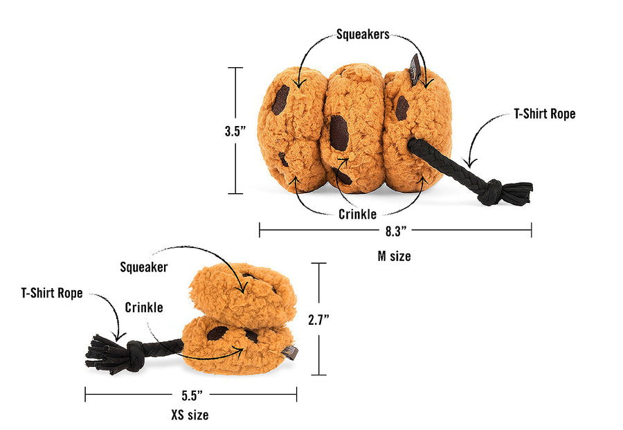 P.L.A.Y.'s Pup Cup Cafe Collection - Cookies n' Treats Toy features and sizing shown