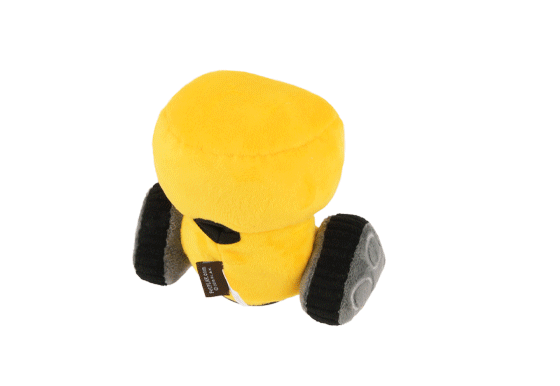 P.L.A.Y. Alien Buddies Robo-Rover Toy - GIF showing how the plush can be ripped to reveal the inner rubber-like treat dispensing toy