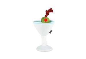P.L.A.Y. Barktender Collection - Martini Toy with olives moving up and down the t-shirt rope in glass