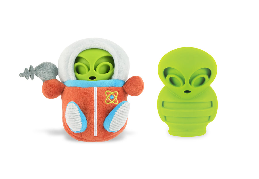 P.L.A.Y. Alien Buddies Astro Explorer Toy - plush exterior and inner TPE alien toy shown