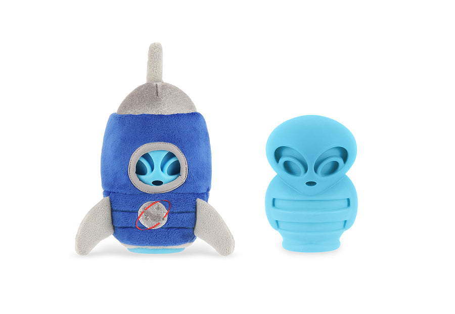 P.L.A.Y. Alien Buddies Starblaster Toy with plush exterior and inner TPE alien toy shown