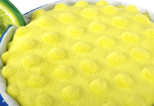 P.L.A.Y. Barktender Collection - Pup-artia Toy close up of yellow drink fabric