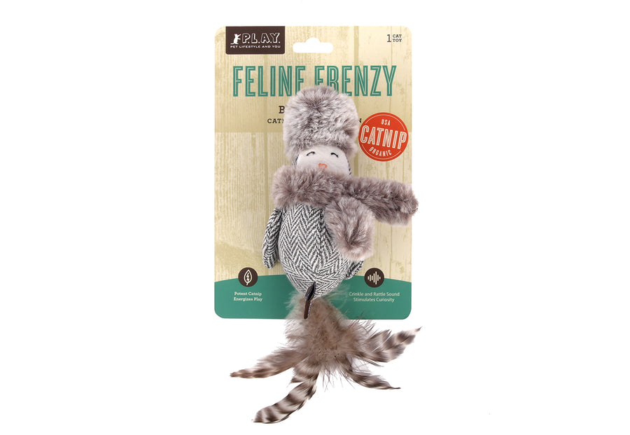 P.L.A.Y. Feline Frenzy Blissful Birdie Toy in packaging