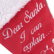 Load image into Gallery viewer, P.L.A.Y. Merry Woofmas Good Dog Stocking - close up of wording on stocking
