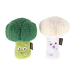 Load image into Gallery viewer, P.L.A.Y.&#39;s Picked Fresh Veggie Munch Duo Toy Set: Two plush toys shaped like broccoli and a mushroom on a white background
