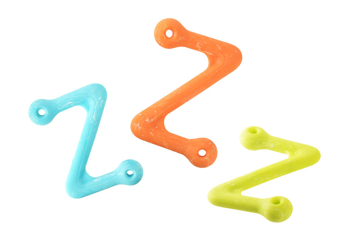 Three P.L.A.Y. ZoomieRex SuperZag Toy (one in each color) shown on a white background
