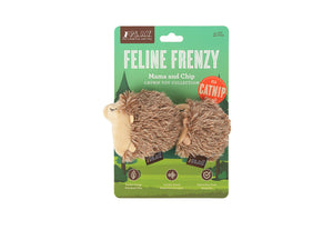 Feline Frenzy Forest Friends Collection - Mama and Chip Hedgehog Toy Set in packaging