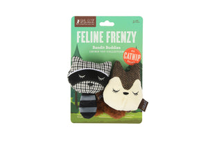 Feline Frenzy Forest Friends Collection - Bandit Buddies Toy Set with Raccoon and Squirrel in packaging