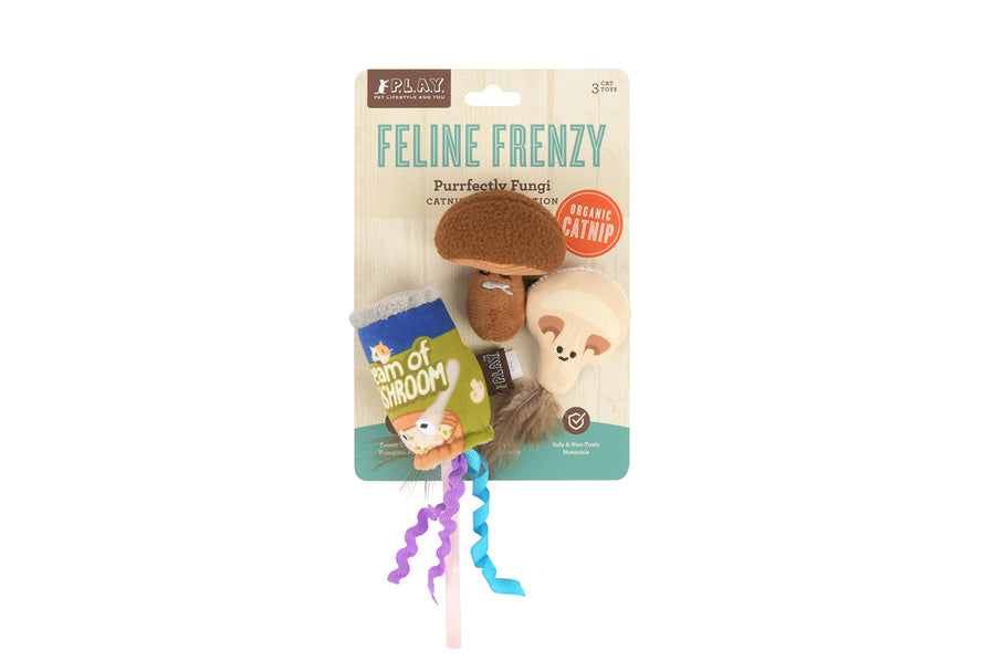 P.L.A.Y. Feline Frenzy Purrfectly Fungi toy set in packaging on a white background