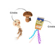 Load image into Gallery viewer, P.L.A.Y. Feline Frenzy Purrfectly Fungi toy set feature image labeled with &#39;Crinkle&#39; on a white background
