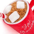 Load image into Gallery viewer, Holiday Classic Collection by P.L.A.Y. - Ho Ho Ho Hot Chocolate Toy close up of top with marshmellows and straw
