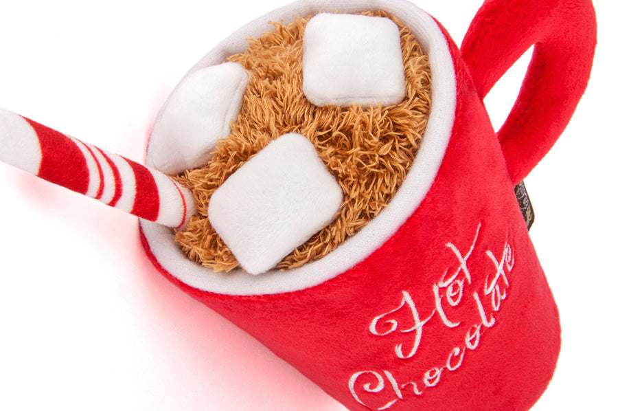 Holiday Classic Collection by P.L.A.Y. - Ho Ho Ho Hot Chocolate Toy close up of top with marshmellows and straw