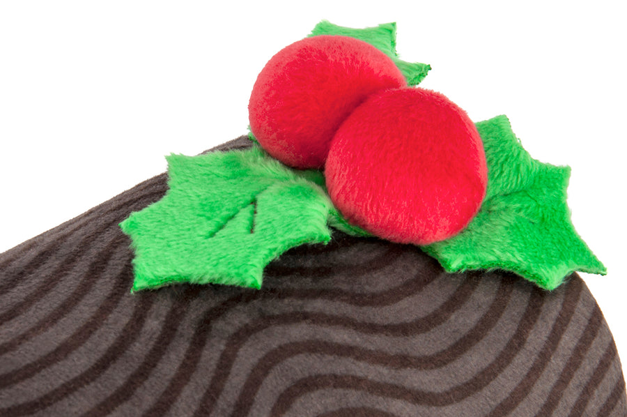 Holiday Classic Collection by P.L.A.Y. - Yummy Yuletide Log Toy close up of holly detail