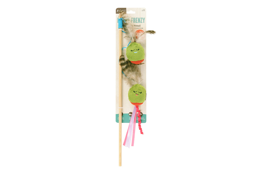 P.L.A.Y. Purrfectly Pitted Wand Toy in packaging on a white background