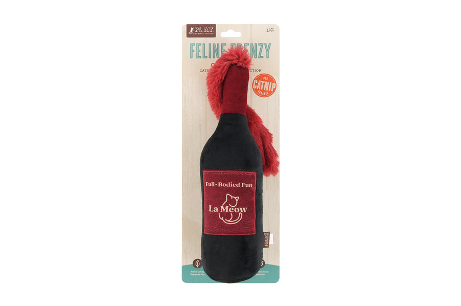 P.L.A.Y. Feline Frenzy Catbernet Sauv Kicker Toy on a white background