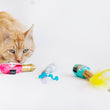 Load image into Gallery viewer, A cat getting ready to play with P.L.A.Y. Feline Frenzy Pop, Fizz, Meow Toy Set on a white background
