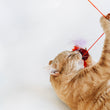 Load image into Gallery viewer, Cat playing biting and clawing P.L.A.Y. Feline Frenzy Swatlami Wand Toy on a white background
