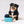 Load image into Gallery viewer, P.L.A.Y. Picked Fresh Blue Beg-rries Toy  sitting on white floor in front of a fluffy black and brown dog&#39;s front paws with the dog smiling
