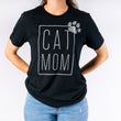 Load image into Gallery viewer, P.L.A.Y. Cat Mom Humanitee - T-Shirt modeled on woman

