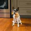Load image into Gallery viewer, P.L.A.Y.&#39;s Pup Cup Cafe Collection - Mini Cinna-bone Toy in beautiful dog&#39;s mouth looking into camera
