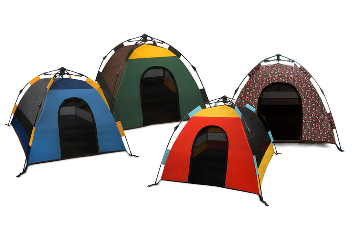 Scout & About Outdoor Dog Tent by P.L.A.Y. - group image showing a few of the colorways