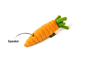 P.L.A.Y. Garden Fresh Collection - Carrot Toy with features shown