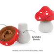 Load image into Gallery viewer, Blooming Buddies Collection by P.L.A.Y. Mutt&#39;s Mushroom Toy with features pointed out
