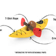 Load image into Gallery viewer, Camp Corbin Collection K9 Kayak Toy by P.L.A.Y. with features pointed out
