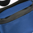Load image into Gallery viewer, P.L.A.Y.&#39;s Explorer Pack in Waterfall Blue close-up of zippered pouch
