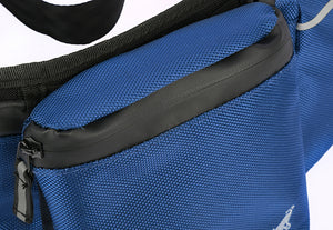 P.L.A.Y.'s Explorer Pack in Waterfall Blue close-up of zippered pouch