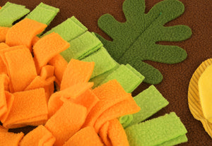 P.L.A.Y. Snuffle Mat - Thanksgiving-themed close-up of fabric