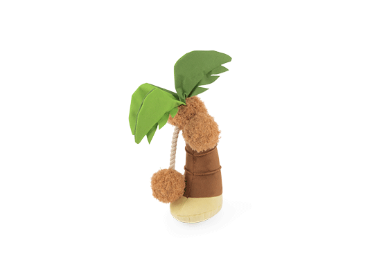P.L.A.Y.'s Tropical Paradise Collection Puppy Palm Toy with rope feature in action sliding through body of toy