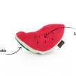 Load image into Gallery viewer, P.L.A.Y.&#39;s Tropical Paradise Collection Wagging Watermelon Toy features pointed out
