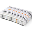 Load image into Gallery viewer, Seaside Boxy Bed in Oyster Gray with stripes facing up
