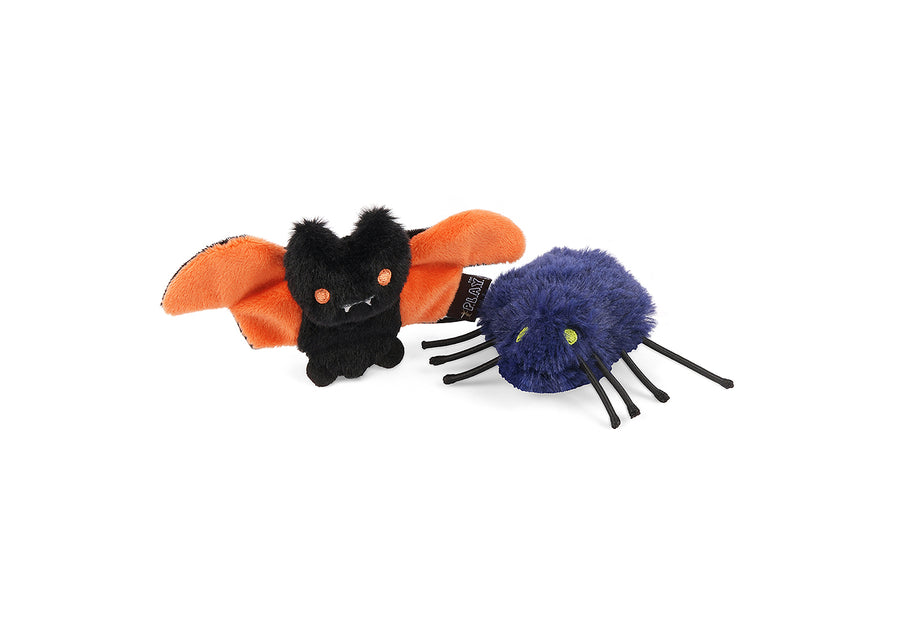 P.L.A.Y. Feline Frenzy Halloween Toy Collection - Creepy Critters bat and spider toys