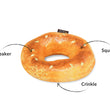 Load image into Gallery viewer, P.L.A.Y. x Earth Rated Montreal Munchies Collection - Montreal Beagel Dog Toy - Features Info
